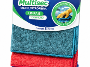 Pano Microfibra 30x30cm com 3 unidades