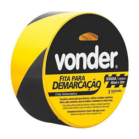 Fita adesiva zebrada Vonder 50mm x 15m