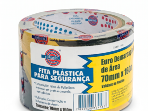 Fita Isolamento de área Zebrada 70mmx160m