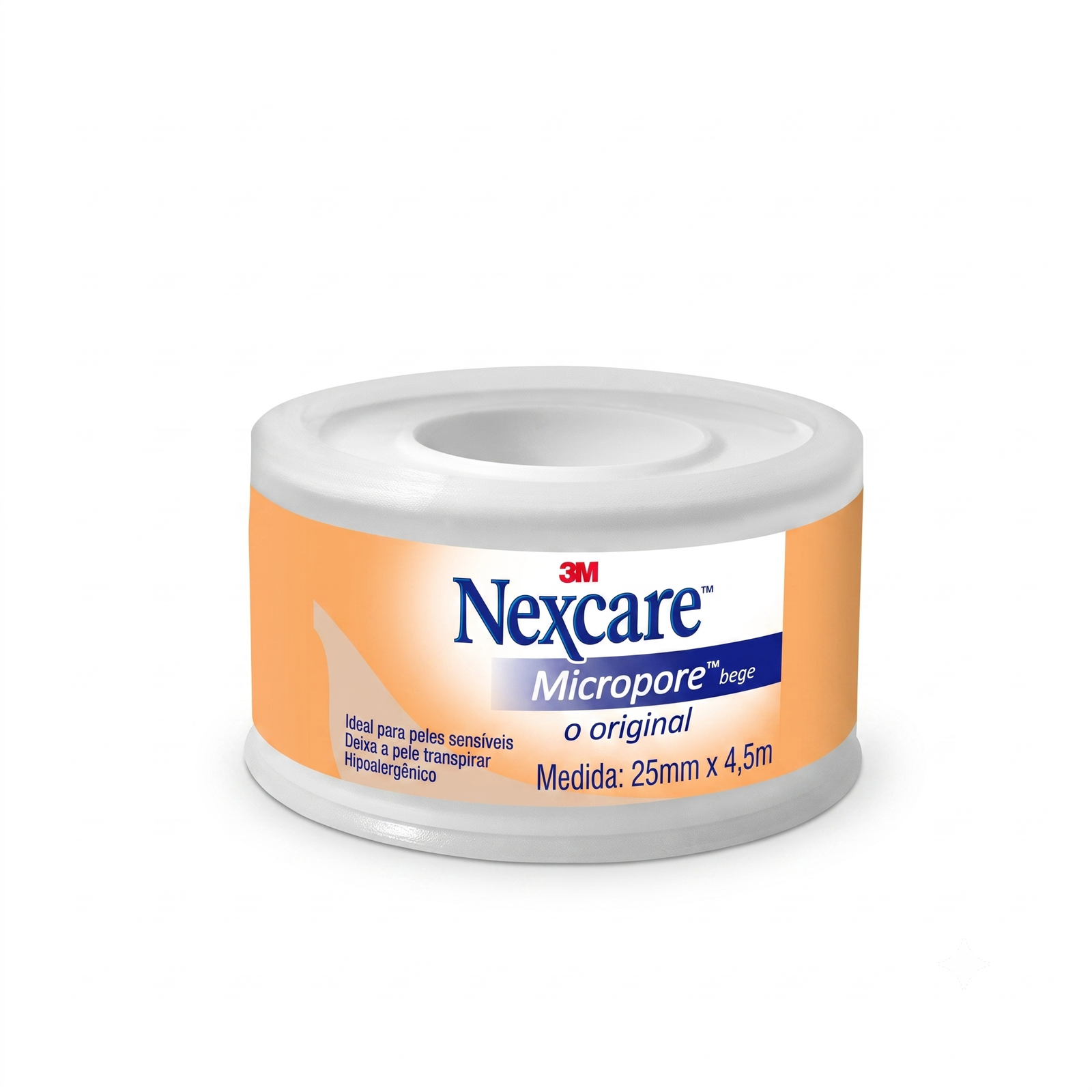 Fita Micropore bege 2,5mm x 4,5m 3M Nexcare