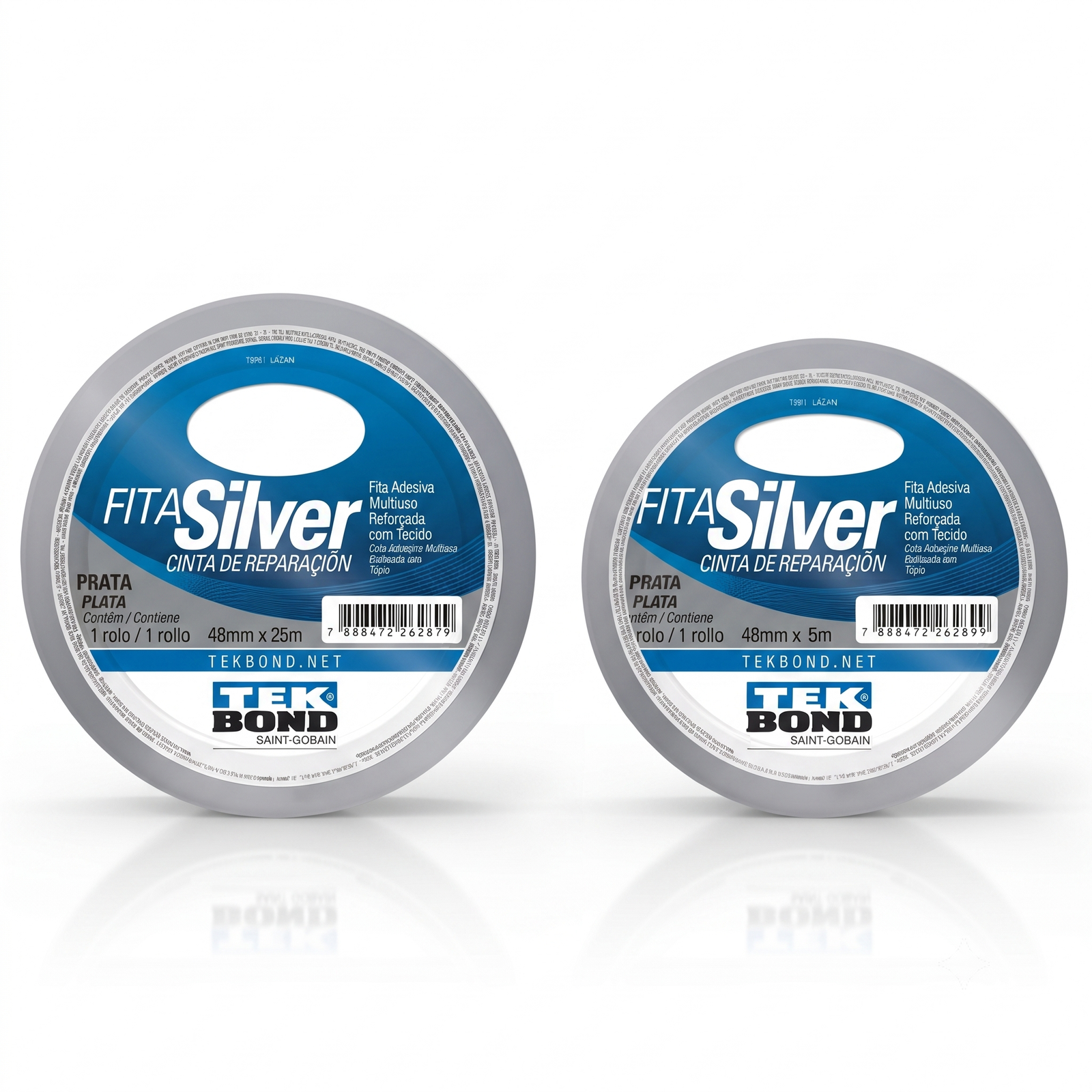 Fita Silver Tape Prata - Tekbond