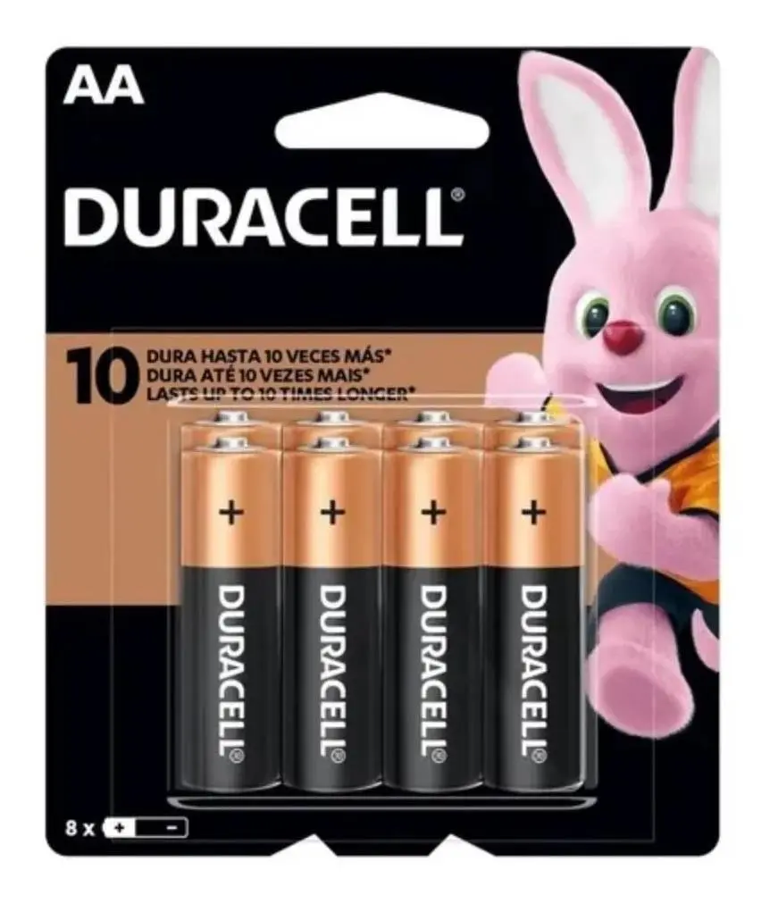 Pilhas AA Duracell - 8 unid.