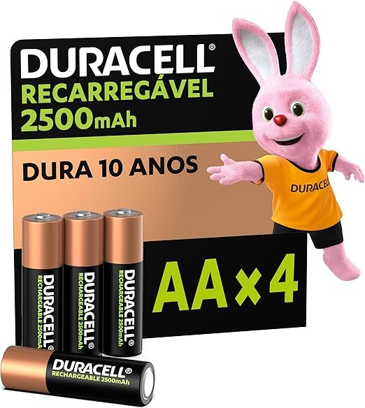 Pilhas AA Recarregável Duracell - 4 unid.