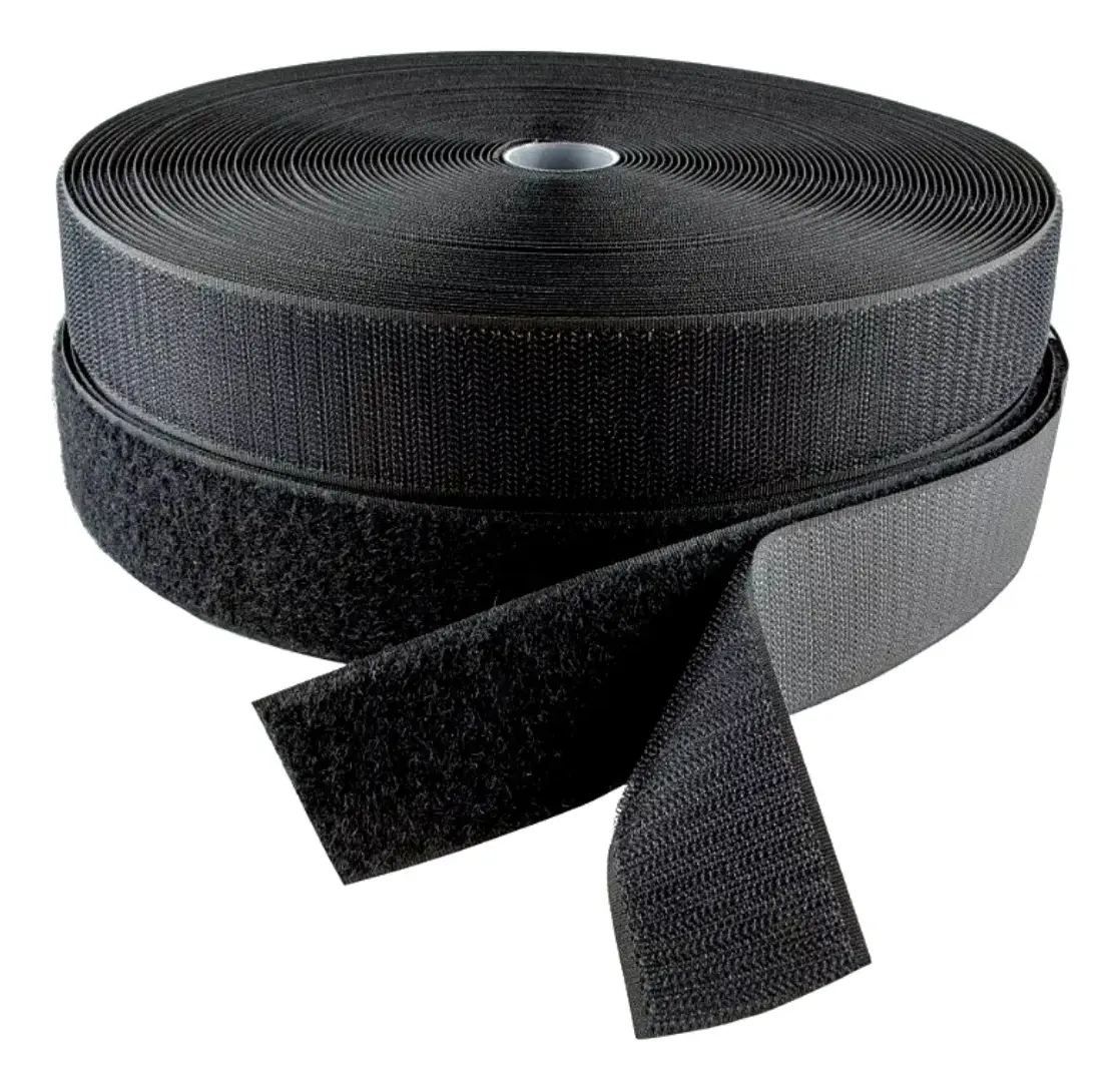 Velcro Preto Adesivo 1"