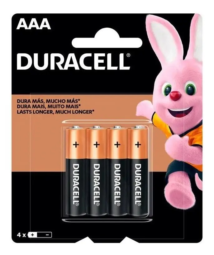 Pilhas AAA Duracell - 4 unid.